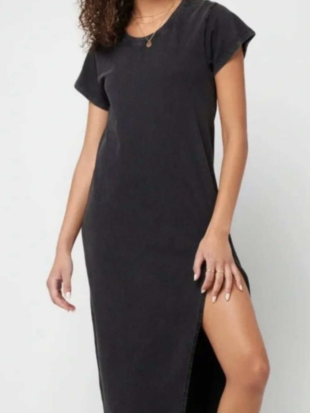 L*Space Bonnie Jersey Maxi Dress S Black Cotton NWOT